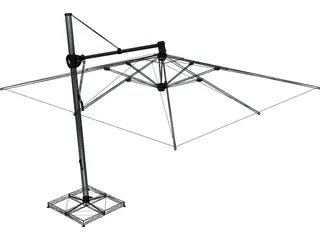 Outdoor Umbrella 3D Model preview
