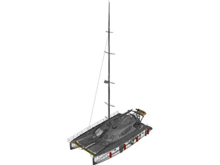 Cruising Catamaran 3D Model preview