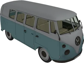 Volkswagen Combi (1971) 3D Model preview