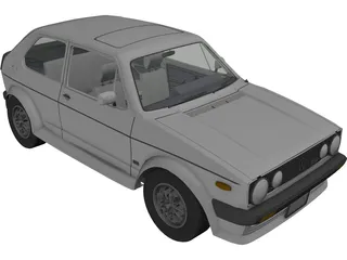 Volkswagen Golf I GTi (1984) 3D Model preview