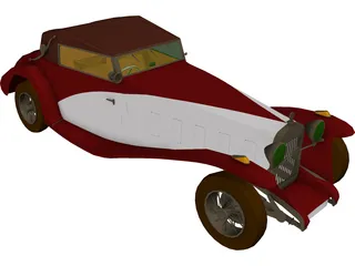 Delage D.8 SS (1931) 3D Model preview