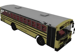 School Bus 3D Model preview