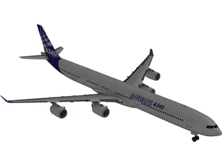 Airbus A340-600 Airliner 3D Model preview