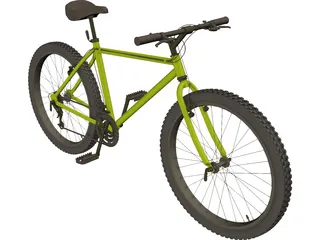 Bike Mountain Hardtail 3D Model preview