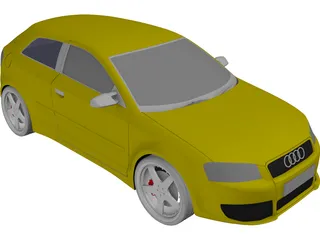 Audi A3 (2004) 3D Model preview