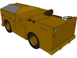 US Navy NAS Deck Service Tractor 3D Model preview