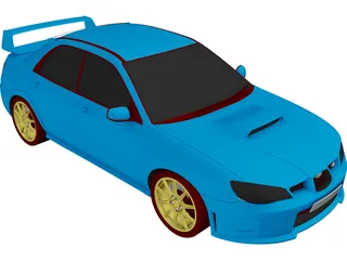 Subaru Impreza WRX STi (2006) 3D Model preview