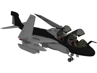 Grumman EA-6B Prowler 3D Model preview