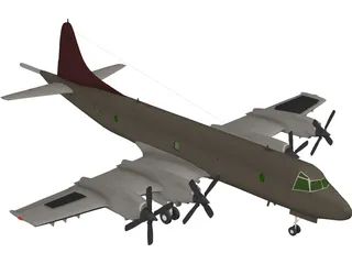 Lockheed P-3C Orion 3D Model preview
