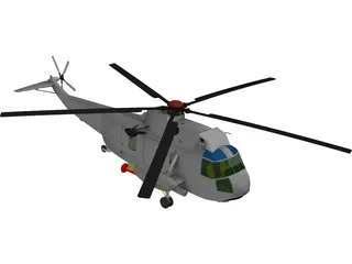 Sikorsky SH-3H Sea King Navy 3D Model preview