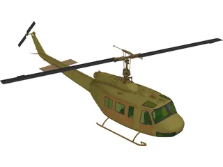 Bell UH-1H Iroquois 3D Model preview