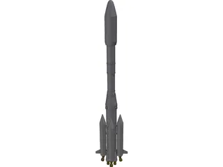 Ariane 4 3D Model preview