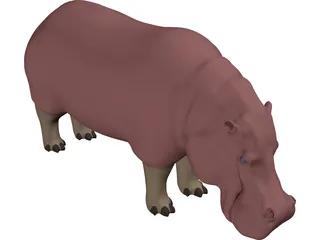 Hippopotamus 3D Model preview