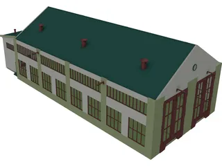 Train Coach 3D Model preview