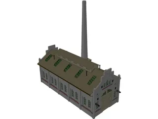 Train Repair Station 3D Model preview