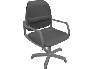 Chair Typist 3D Model preview