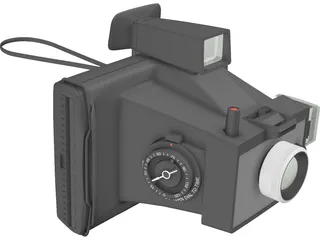 Camera Polaroid Color Pack 3D Model preview