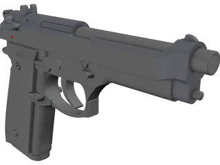 Beretta M9FS 3D Model preview