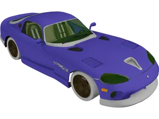 Dodge Viper GTS (1992) 3D Model preview