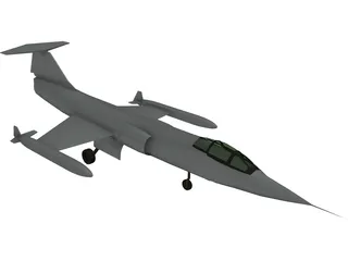 Lockheed F-104 Starfighter 3D Model preview