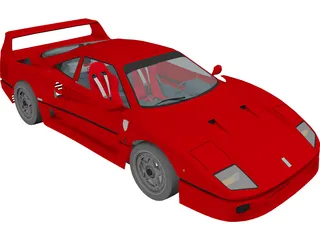 Ferrari F40 (1987) 3D Model preview