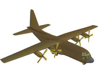Lockheed C-130 Hercules 3D Model preview
