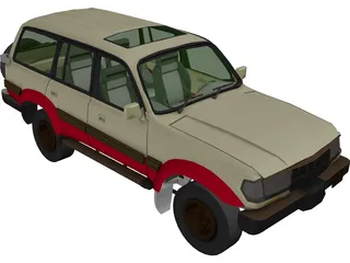 Toyota Land Cruiser (1980) 3D Model preview