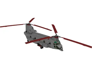 Boeing ACH-47 Chinook 3D Model preview