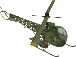 Bell H13 3D Model preview