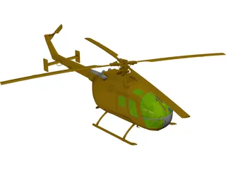 MBB BO 105 3D Model preview