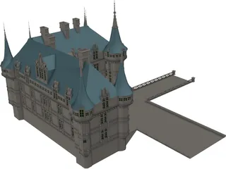 Chateaux Azay Le Rideau 3D Model preview