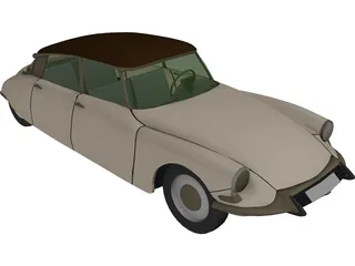 Citroen DS19 (1966) 3D Model preview
