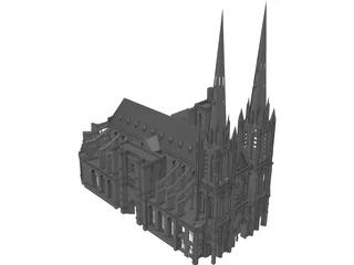 Cathedral Clermont 3D Model preview