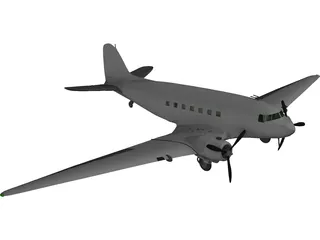 Douglas DC-3 3D Model preview