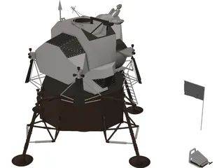 Eagle First Lunar Landing 3D Model preview