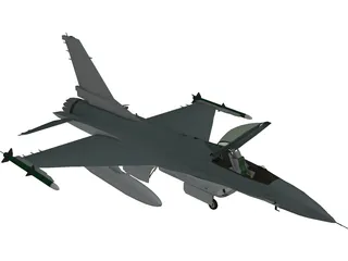 F-16C 3D Model preview