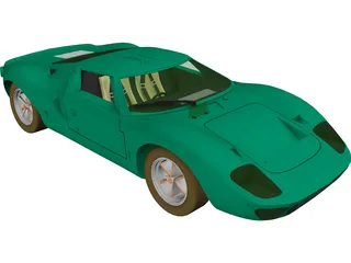 Ford GT40 (1965) 3D Model preview
