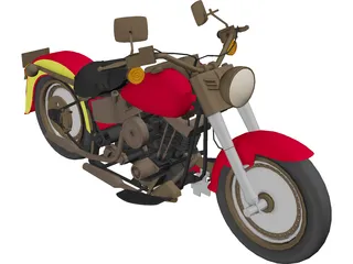 Harley-Davidson FLSTF Fatboy 3D Model preview