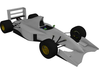 F1 Jordan 191 3D Model preview