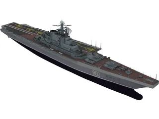 Kiev Russian Aircraft Carrier 3D Model preview