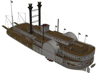 Mississippi Queen 3D Model preview