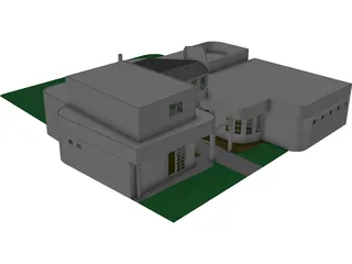 House One And Half Story 3D Model preview