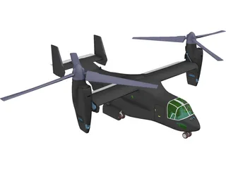 Bell-Boeing V-22 Osprey 3D Model preview