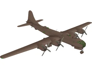 Boeing B-29 Superfortress 3D Model preview