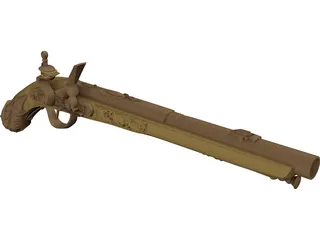 Doglock Handgun XVIII 3D Model preview