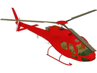Eurocopter AS-350 Ecureuil 3D Model preview