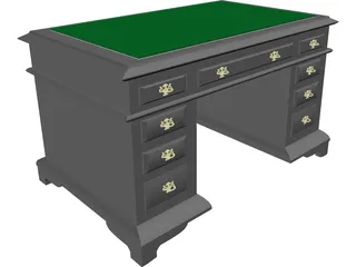 Desk English Writting 3D Model preview