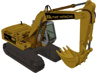 Excavator Fiat Hitachi FH200 3D Model preview