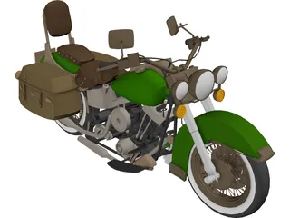Harley-Davidson FLSTC Heritage Softail Classic 3D Model preview