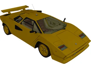 Lamborghini Countach (1978) 3D Model preview
